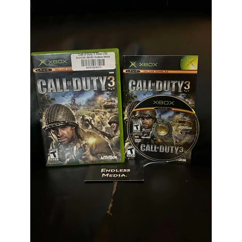 Call of Duty 3 Microsoft Xbox CIB Video Game